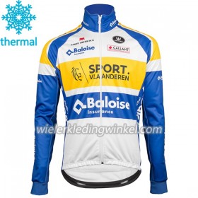 Set Fietsshirt Lange Mouw + Lange Koersbroek 2018 Sport Vlaanderen-Baloise N001 Winter Thermal Fleece